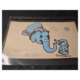 Vintage 1941 Dumbo cell Marc Davis