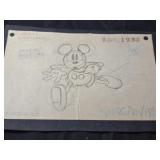 Vintage 1933 mickey giant land pencil drawing we