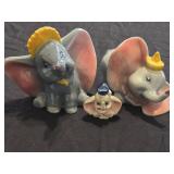 Lot of 3 Dumbo porcelain figures