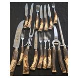 vintage Solingen carving set stainless Germany