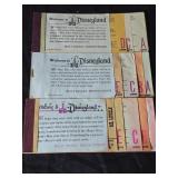 Lot of 3 Disneyland ticket booklets incomplete
