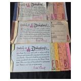 Lot of 3 Disneyland ticket booklets incomplete