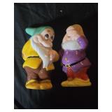 Lot of 2 snow White and the 7 dwarfs porcelain