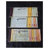 Lot of 3 Disneyland ticket booklets incomplete