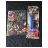 Lot of 2 super hero collectibles PEZ and card