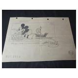 Vintage 1934 pencil drawing of Mickey we do not