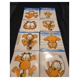Vintage 1978 Garfield stick ons window or mirror