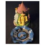 Lot of 2 Disney collectibles coin bank and plate