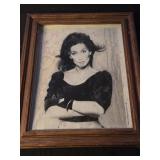 Vintage 1984 framed signed cher photo