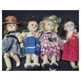 Lot of 4 collectible Ginny vogue dolls