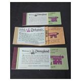 Lot of 3 Disney ticket booklets incomplete