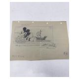 Marc Davis pencil drawing WDC 1934 Gulliver