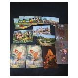 Lot of 12 Disney postcards/images