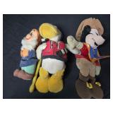 Lot of 3 Disney plushies