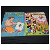 Lot of 2 coloring books Charlotte Web and Disney