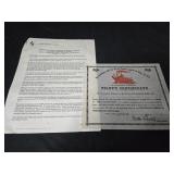 Lot of 2 Disney collectible paperwork