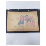 Marc Davis pencil drawing WDC 1933 3 pigs