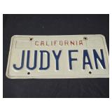 Judy Fan license plate