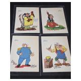 Lot of 4 Disney Tobbler French postcards