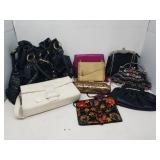 Group of women's purses and handbags