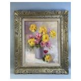 Signed Marie Hunter oil on canvas depicting