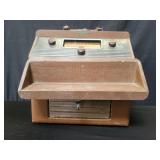 1940's Sentinel portable tube radio with vinyl