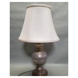 Vintage mercury glass hand painted table lamp