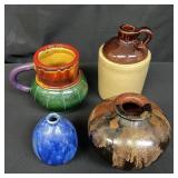 Group of vintage studio pottery