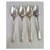 Four sterling silver spoons
