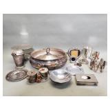 Group of silver plate items