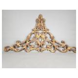 Vintage aluminum gilt plaque