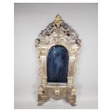 Vintage wood and brass rococo style mirror