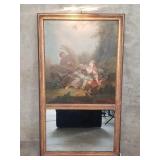 French Trumeau style with antique oil on canvas