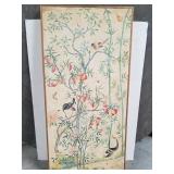 Chinoiserie-style wall panel