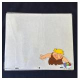 Vintage Barney Rubble animation cel