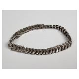 Vintage sterling silver floral bracelet