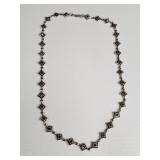 Vintage sterling silver and marcasite choker