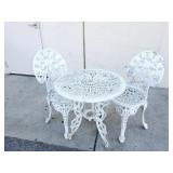 Vintage aluminum patio table and chairs