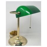 Vintage brass bankers desk lamp