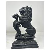 Antique cast iron lion figure doorstop