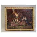 Signed Adolphe Monticelli romantic oil on wood