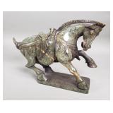 Carved jadeite horse sculpture