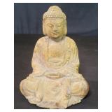 Vintage carved wood Buddha figure