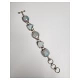 Vintage sterling silver and iridescent quartz