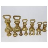 Group of vintage brass weights