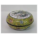 Vintage Chinese cloisonne and enamel trinket box