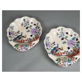 Spode vintage 'Peacock and Peony' dish pair