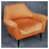 Mid-century Modern-style reupholstered lounge