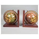 Pair of vintage globe bookends made in Italy