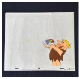 Vintage Barney Rubble animation cel